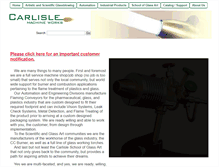 Tablet Screenshot of carlislemachine.com